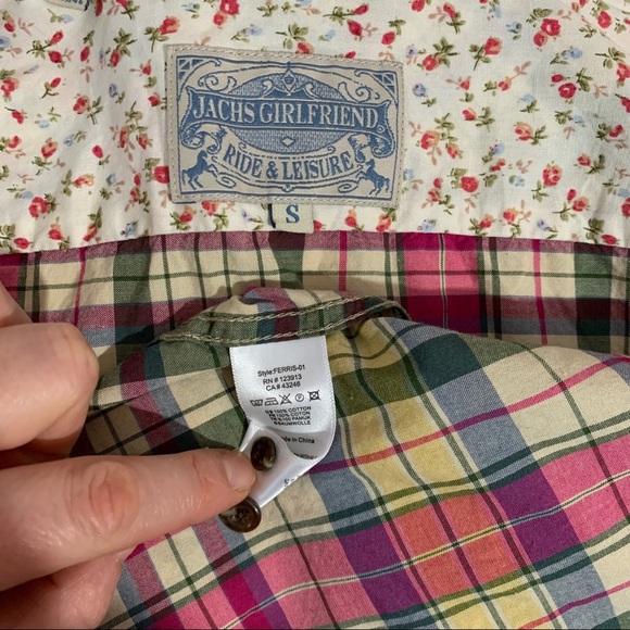 JACHS Girlfriend pretty plaid button-down - Picture 6 of 6